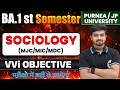 Sociology BA 1st Semester Purnea /JP University Objective Question | Sociology BA Semester 1 Exam