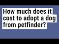 How much does it cost to adopt a dog from petfinder?