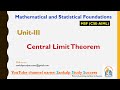 3.5 || UNIT 3 || Central Limit Theorem || R22 2-1 || JNTUH || CSE (AI \u0026 ML)