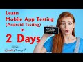 Live Session on Mobile App Testing Essentials | Android App Testing | Quality Thought