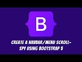 How to create a navbar/menu scrollspy using Bootstrap 5