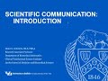 Overview of Scientific Communication / Institutional Comm. (Sci. Comm. Series 2024, Workshop #1)