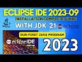 How to Install Eclipse IDE 2023-09 on Windows 10/11 with JDK 21 [ 2023 ] | Eclipse IDE with JDK 21