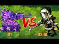 PVZ 1 Fusion 3.5 Challenge!! 1 Plants Fusion VS 30000 Ultimate Alpha Sniper zombie - Who Will Win?