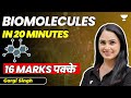 Biomolecules in 20 minutes | 16 marks pakke | Biology | NEET 2023 | Gargi Singh