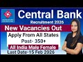 Central Bank Recruitment 2026| Central Bank Vacancy 2026|SBI Recruitment 2026|Govt Jobs Feb 2026
