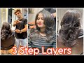 How to 3 Step Layer hair cut कैसे करे आसानी से/ Easy way/for beginners/step by step/tutorial/hindi