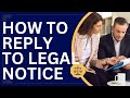 How to Reply to Legal Notice #legalnotice legal notice reply format word