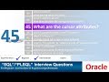 Oracle PL SQL interview question Explain Cursor Attributes