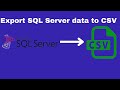 How to Export data from SQL Server to CSV | Export Table Records to CSV