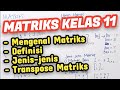 Matriks Kelas 11 - Mengenal Matriks, definisi, jenis-jenis, dan Transpose Matriks