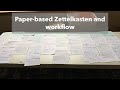 Paper-based Zettelkasten and Workflow