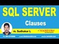 Clauses in SQL Server | MSSQL Training Tutorial