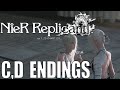 Nier Replicant C and D Endings! Exclusive C and D Route Cutscenes!