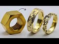 couple rings from a hex nut - learn to make jewelry
