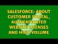 Salesforce: About Customer Portal, Authenticated Website licenses and High Volume