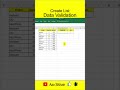 Create list with Data Validation