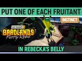 Goat Simulator 3: Baadlands Furry Road - Instinct - Put one of each Fruitant in Rebecka's Belly