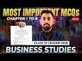 Business Studies Important MCQs Chapter 1 to 8 | Target Boards 2026 | Class 12th | Rajat Arora