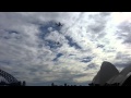 Qantas and emirates A380 overfly sydney opera hous