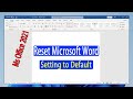 How to Reset Microsoft Word to Default Settings. Microsoft Office 2021.