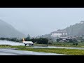 World’s Dangerous airport - Paro, Bhutan | Takeoff in Heavy Rain | A319