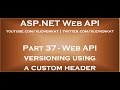 Web API versioning using a custom header
