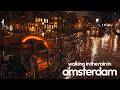 Walking in the Rain at Night in Amsterdam • 4K ASMR