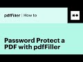 How to Password Protect a PDF with pdfFiller | Secure PDF \u0026 Confidential Folder Tutorial