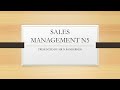 SALES MANAGEMENT N5