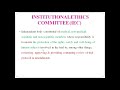 Institutional Ethics Committee Part 1