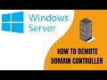 How to Demote a Domain Controller running Windows Server (in Marathi)