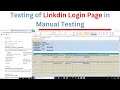How to write test case in excel | How to write test cases for Linkdin Login page in manual testing