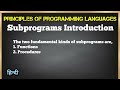 Subprograms Introduction | PPL | Jayesh Umre