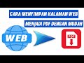 HOW TO SAVE A WEB PAGE INTO A PDF FILE EASILY