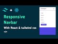 How to make a responsive navbar with react js and tailwind css | React js and tailwind css tutorial
