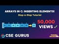 Inserting an element in an array (C program)