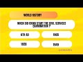 Can you answer 20 simple questions on World history ?? Part 1