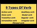9 Types Of Verbs/ Verb And Its Types