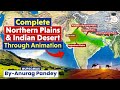 All Northern Plains and Indian Desert Explained Through Animation | Physiography of India | UPSC GS1