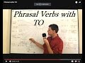Phrasal verbs with TO