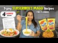 I only ate my SUBSCRIBER's Maggi Recipes for 24 Hours | Food Challenge