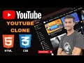 How To Make A YouTube Clone Website Using HTML And CSS |  Build YouTube Clone UI  |Complete Guide.
