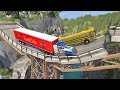Collapsing Bridge Pileup Car Crashes #28 - BeamNG DRIVE | SmashChan