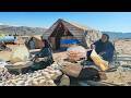 IRAN Village Cooking: Nomadic women make traditional bread with local flour/زن عشایرنان سنتی می‌پزد