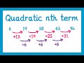 Finding the nth term of a Quadratic Sequence - GCSE Higher Maths