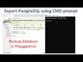 Export PostgreSQL using CMD prompt | Copy the PostgreSQL database to bin folder | Backup PostgreSQL