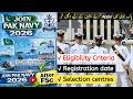 Pakistan Navy PN Cadet 2026 Vacancies Announced | Join Pak Navy After FSC Complete details 2026