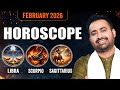 February Horoscope 2026 Astrology Alert for Libra Scorpio Sagittarius | Astro Arun Pandit.