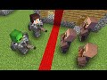 Minecraft Villagers SPLIT The Village in HALF